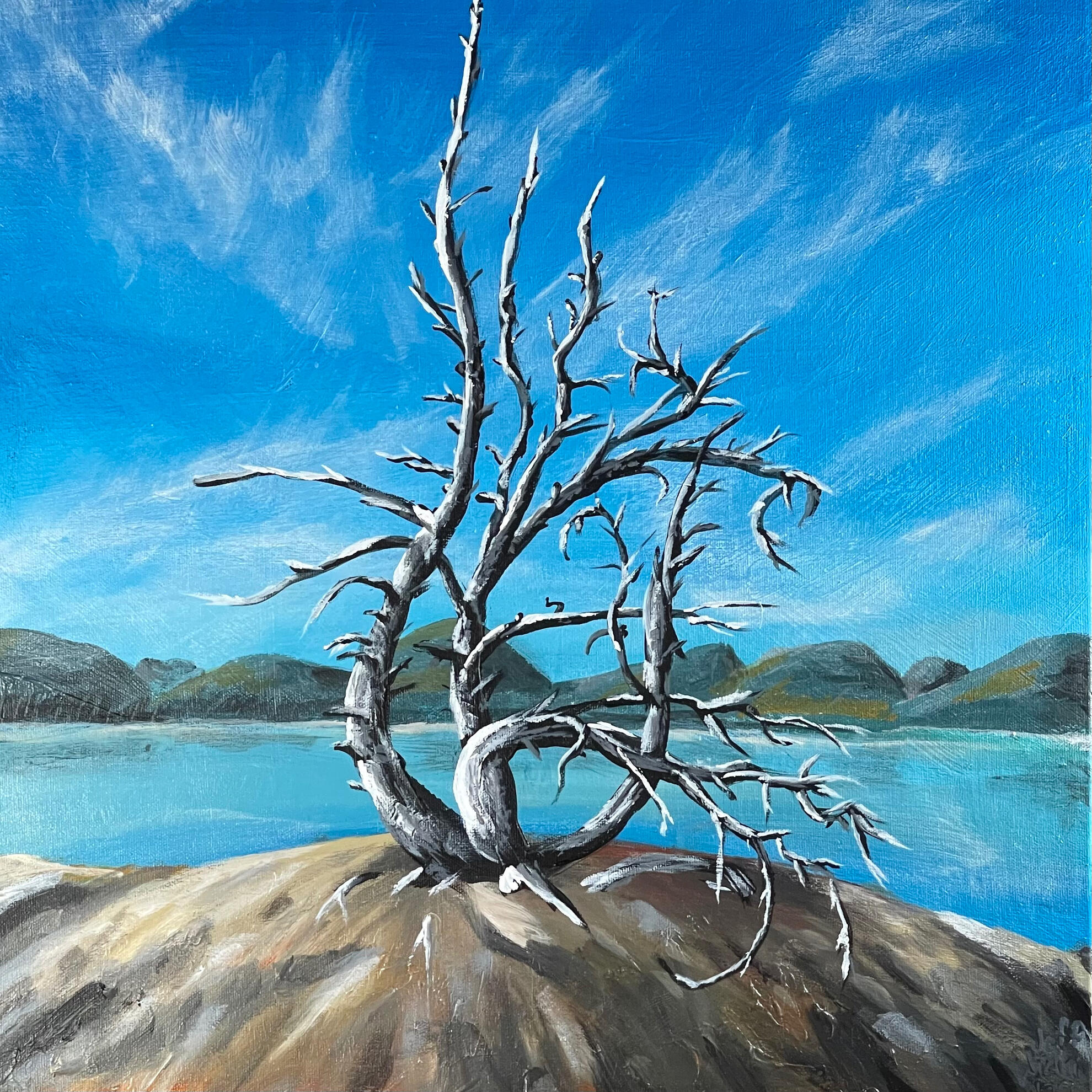 Surge Narrows Tree painting